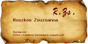 Roszkos Zsuzsanna névjegykártya